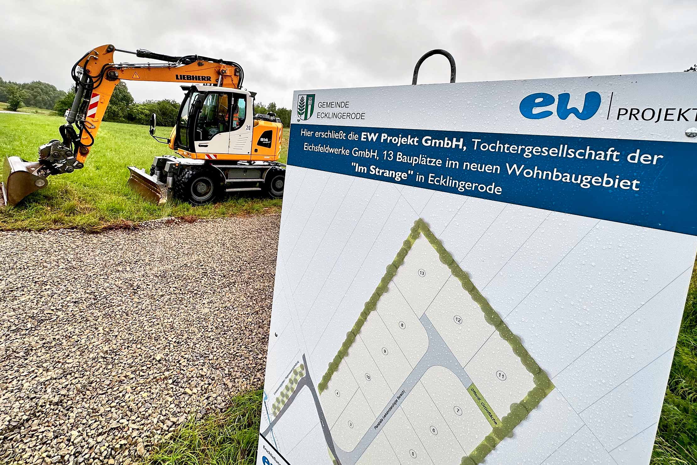 In idyllischer Lage erschließt die EW-Projekt 13 attraktive Bauplätze in Ecklingerode